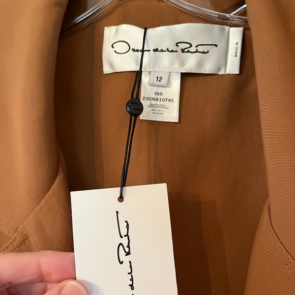 Beautiful new with tags Oscar de la Renta twill coat size 12 - Picture 4 of 9